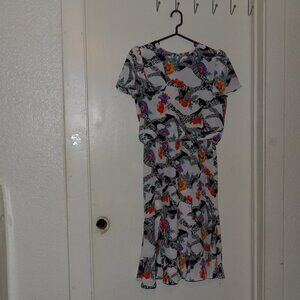 Vintage 70s Lady Page Susan Page Puff Sleeve Midi Floral Dress Sz 10